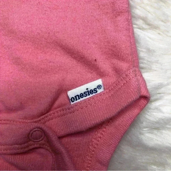 Gerber Onesie DiaperShirt Pink / Flowers /  Face Size Neworn - Picture 9 of 16